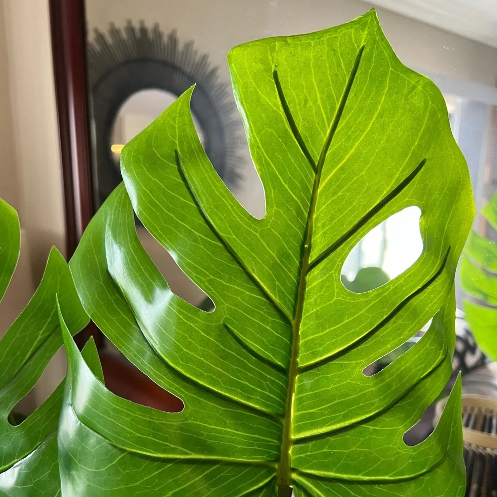 NEW 🌿 Monstera Leaves 1 Pair of REALISTIC Extra Large Faux leaves 31”x 11”